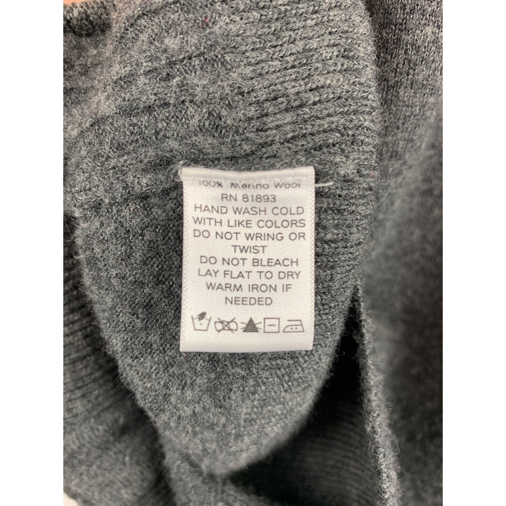 Womens Dialogue Essentials XS Gray Merino Wool Cardigan Sweater