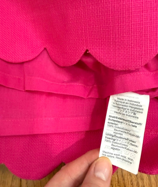 J.Crew Pink Scallop‑Edge Sheath Dress Sz14 NWOT
