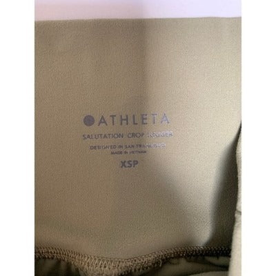 Women's Athleta Green Yoga Pants, Nylon Blend - Size XS Petite