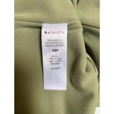 Women's Athleta Green Yoga Pants, Nylon Blend - Size XS Petite