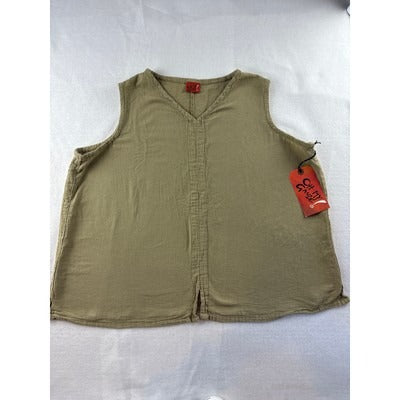 Oh My Gauze! Beige Sleeveless Top