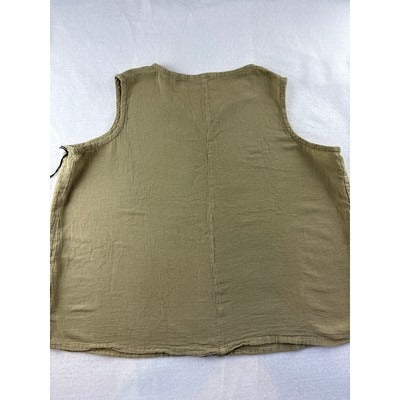 Oh My Gauze! Beige Sleeveless Top