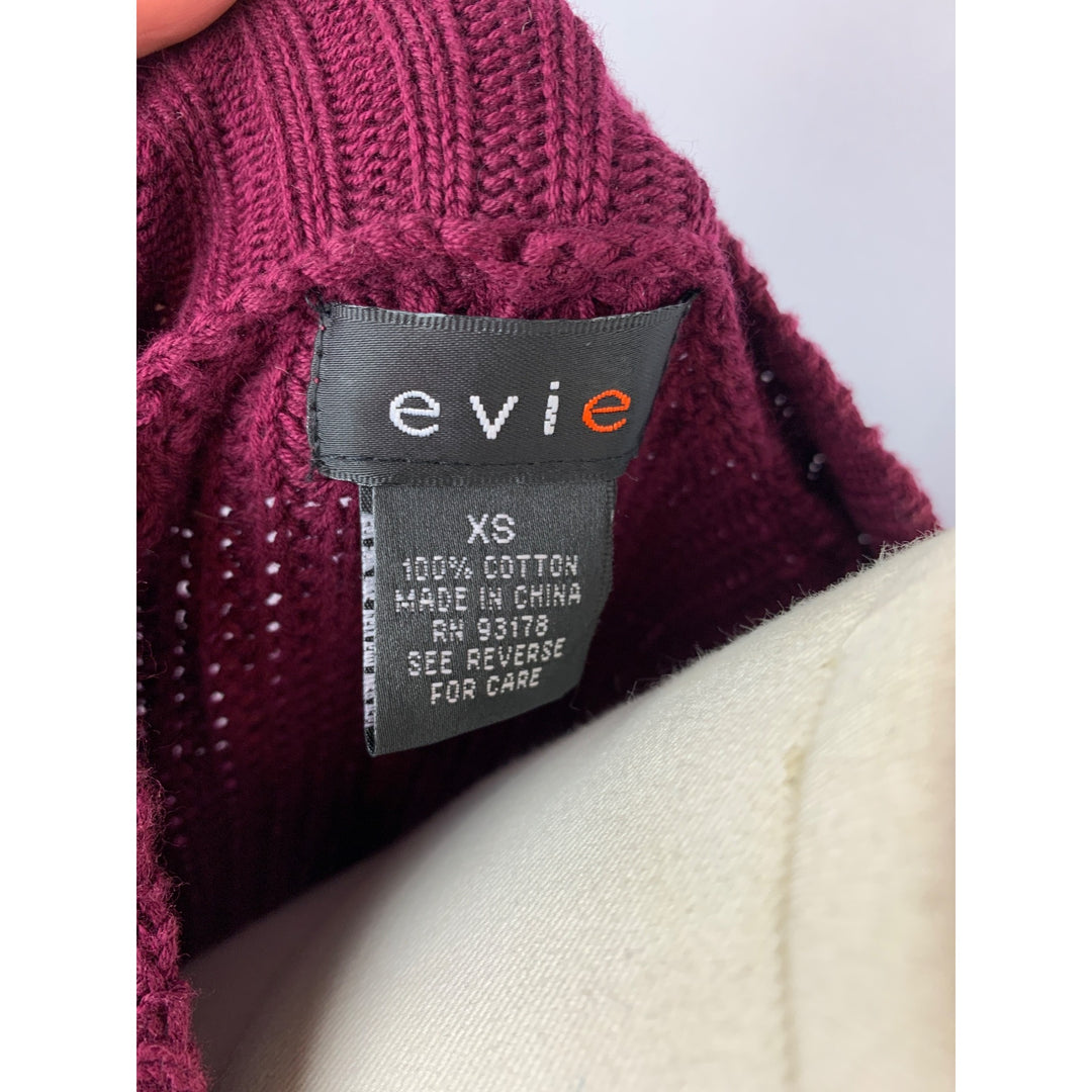 Evie Burgundy Open Front Cardigan With Belt XS
