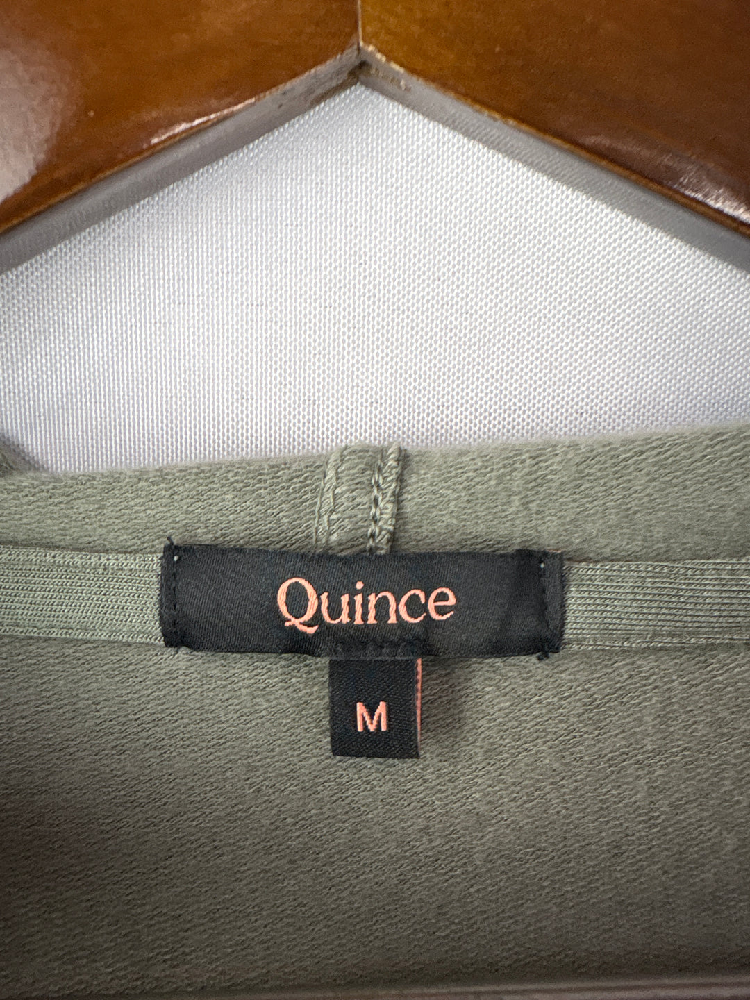 Women’s Quince Medium Olive Green Zip Hoodie