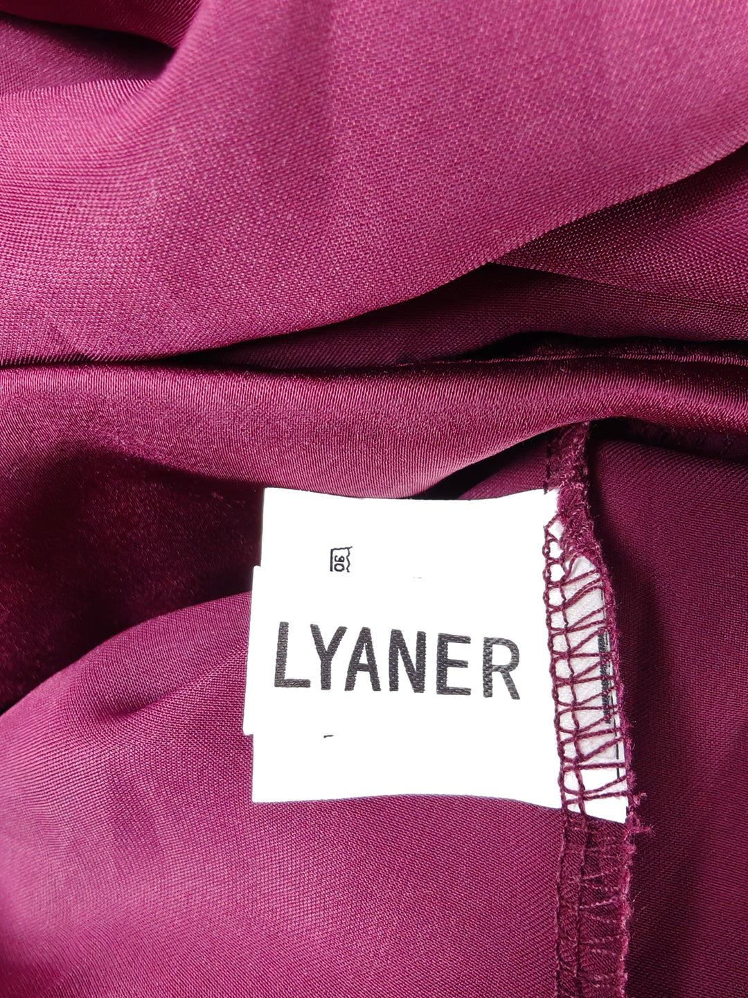 Women Lyaner Cowl Neck Blouse Burgundy Size M