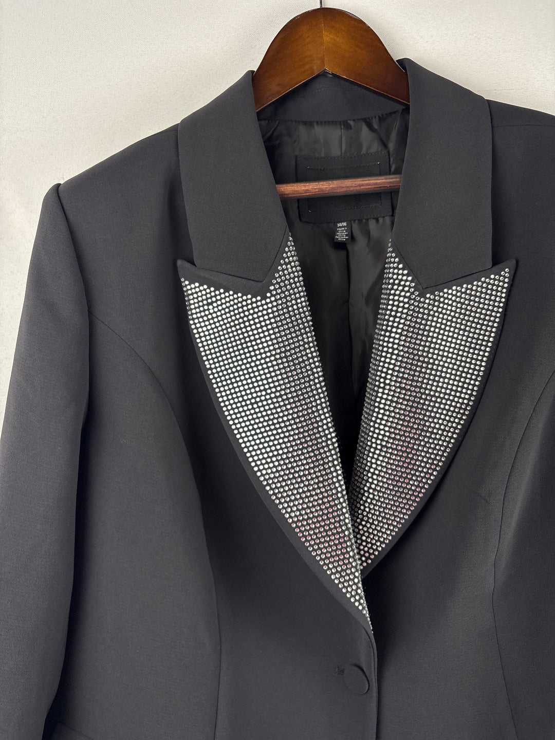 Women’s Eloquii Size 14/16 Black Bejeweled Blazer