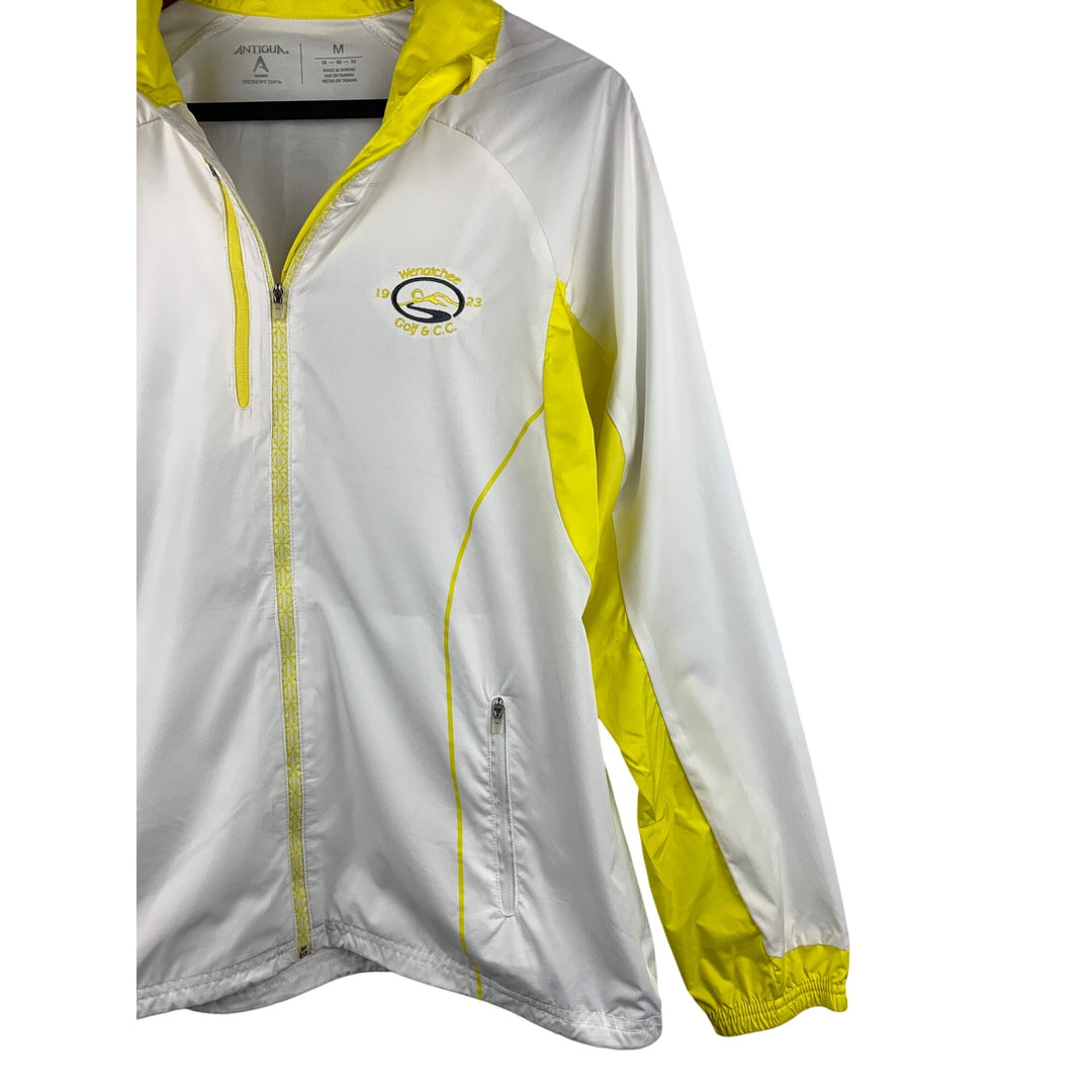 Antigua Womens Desert Dry Jacket M White & Yellow