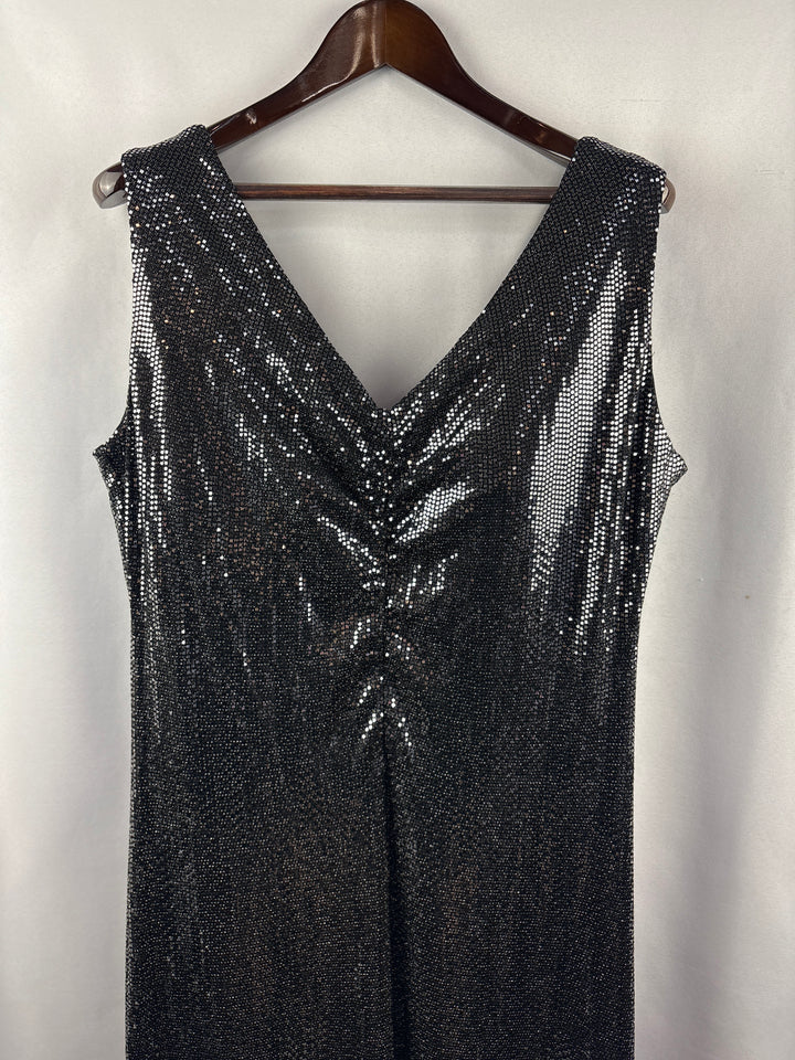Women’s Ulla Popken Size 18 Black Sequin Evening Dress