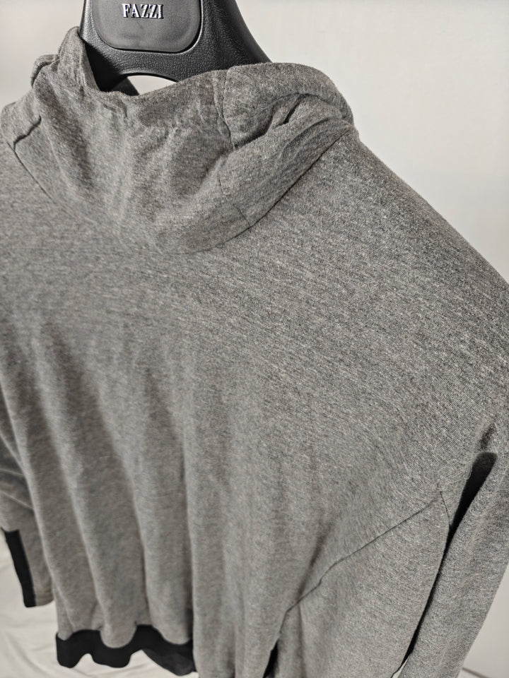 Womens Terez French Terry Hoodie Gray Black Size Large
