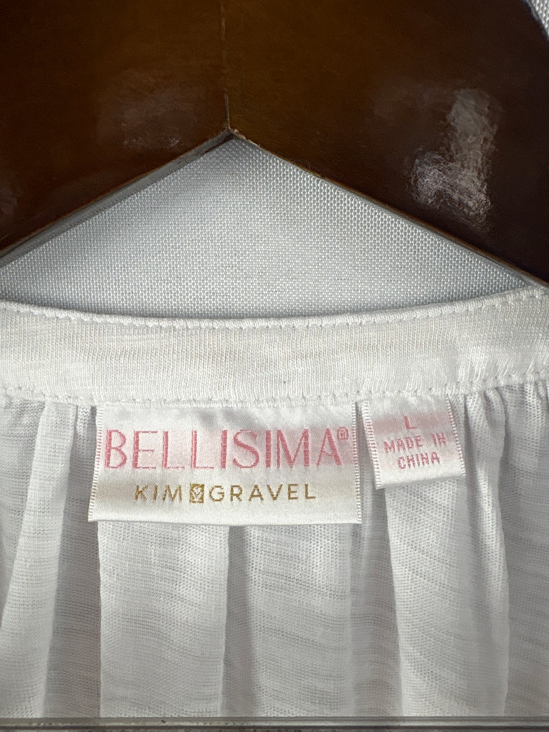 Women’s Bellisima Kim Gravel Large White Embroidered Blouse