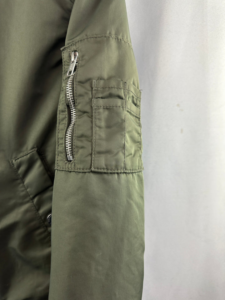 Men’s H&M Olive Green Bomber Jacket Size M