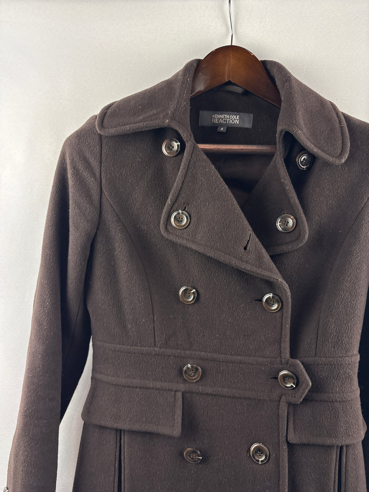 Women’s Kenneth Cole Reaction Size 4 Brown Peacoat
