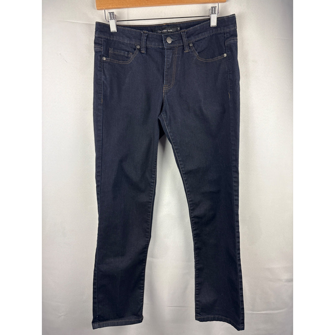 Calvin Klein Womens Dark Wash Denim Jeans Size 8