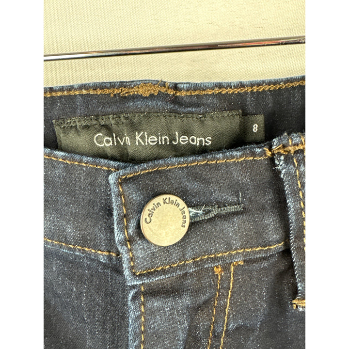 Calvin Klein Womens Dark Wash Denim Jeans Size 8