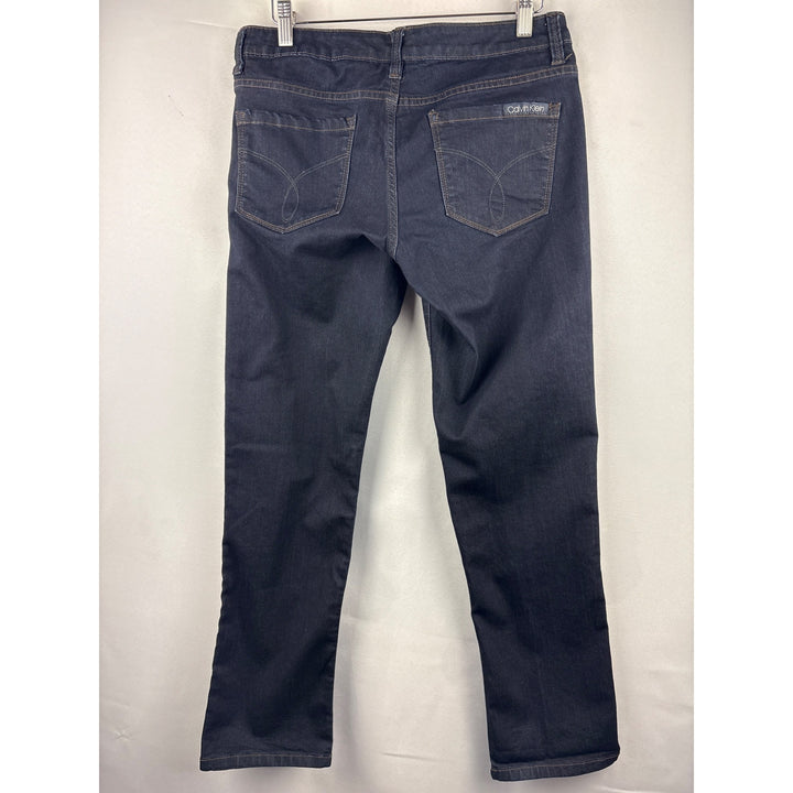 Calvin Klein Womens Dark Wash Denim Jeans Size 8