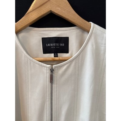 Women’s Lafayette 148 Beige Zip up Jacket Sz 10