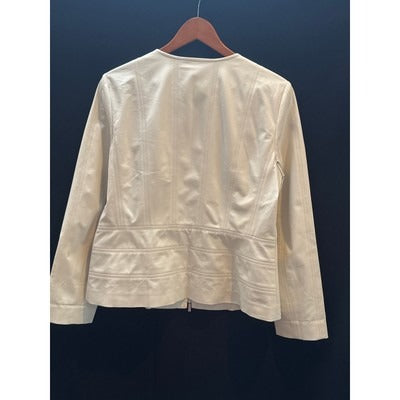 Women’s Lafayette 148 Beige Zip up Jacket Sz 10