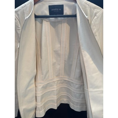 Women’s Lafayette 148 Beige Zip up Jacket Sz 10