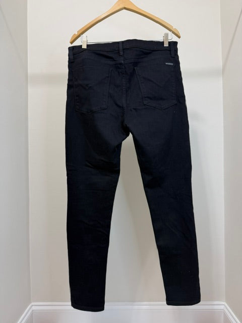 Hudson Nico Mid Rise Super Skinny Jeans Black Sz33