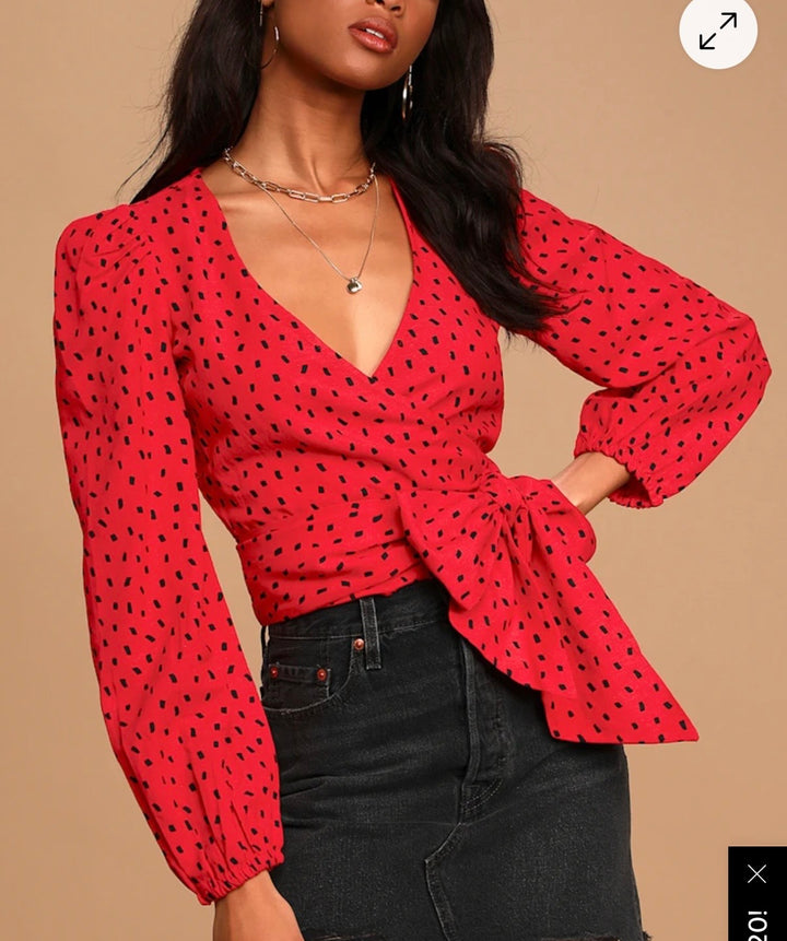 Billabong x Sincerely Jules Wrapped In Love Top SzL(10-12)