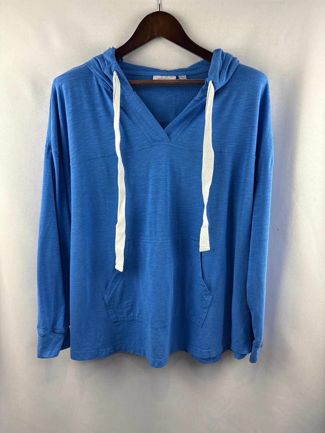 Women’s Belle Kim Gravel XL Blue V-Neck Hoodie