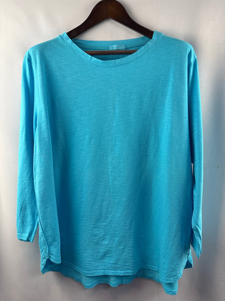 Women’s Fresh Produce Size 2X Bright Blue Long Sleeve Top