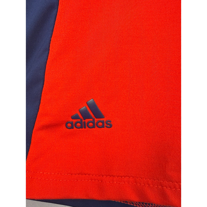 Adidas Womens Sleeveless Golf Polo Shirt S Red/Navy Anthem Country Club