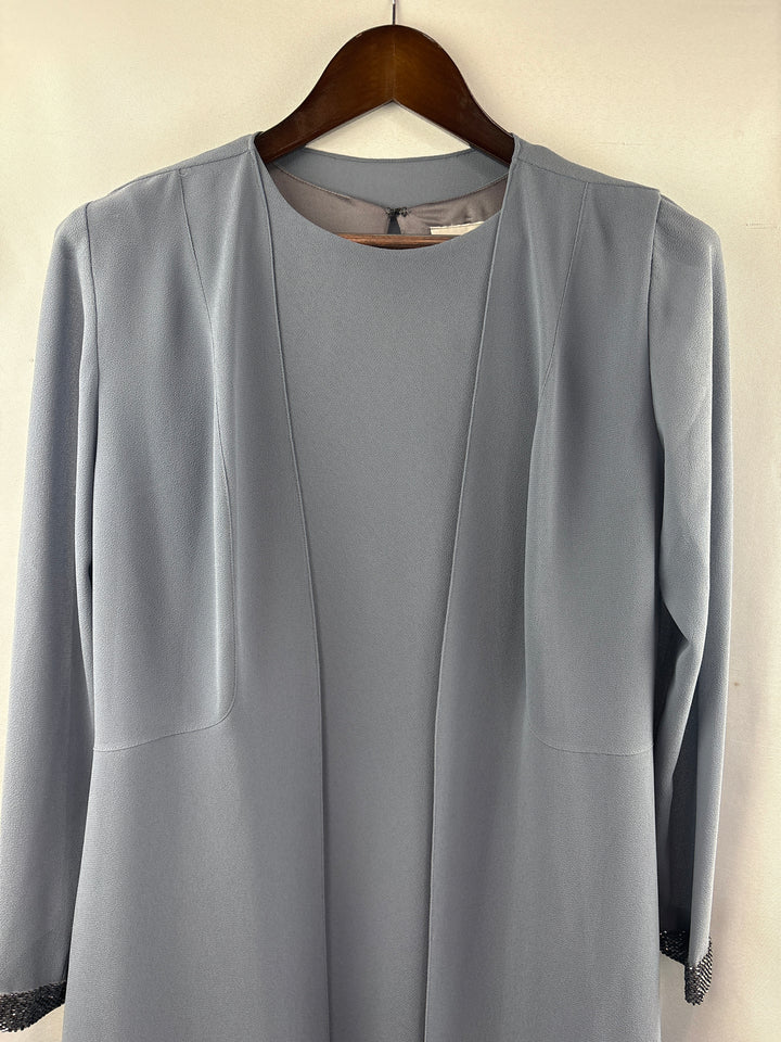 Women’s Cattiva Size 10 Misty Gray Dress w/ Shawl