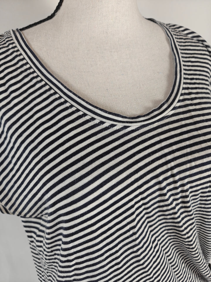 Womens Vince Tunic Top Navy White XS
