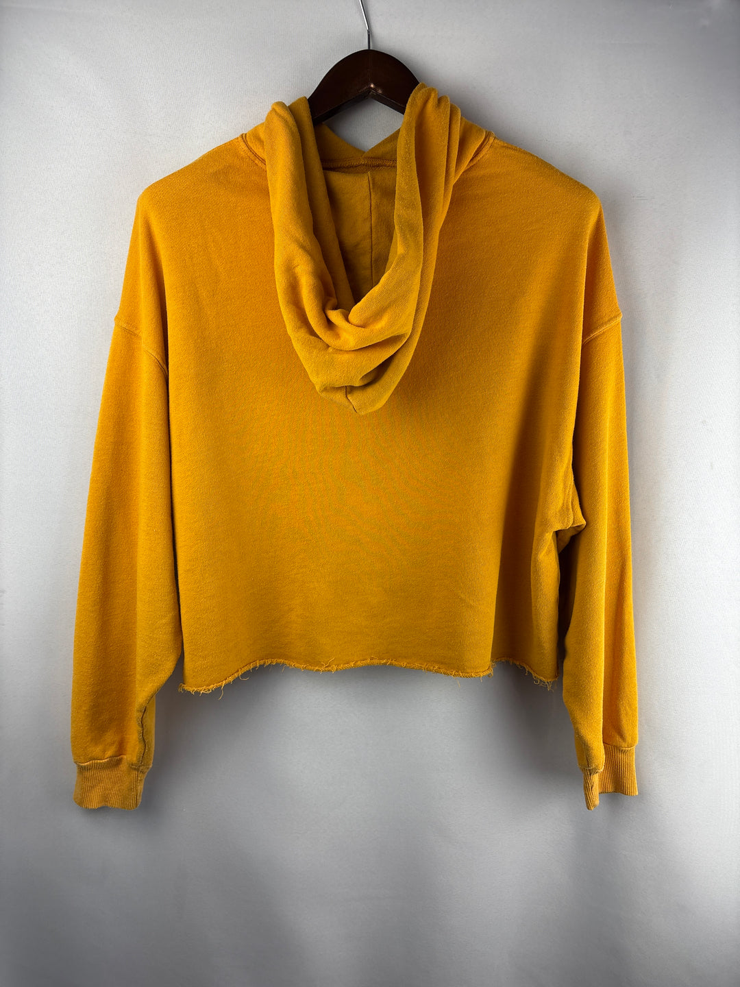 Women’s I.S.M.B.S Medium Yellow Smiley Crop Hoodie