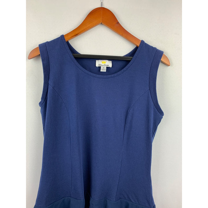 Kathleen Kirkwood Sleeveless Blue Dress With Ruffle Hem M