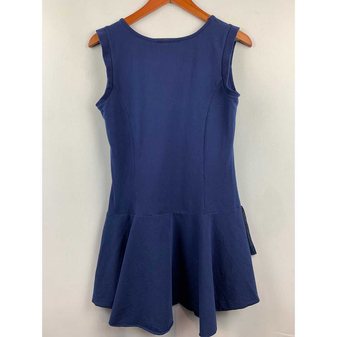 Kathleen Kirkwood Sleeveless Blue Dress With Ruffle Hem M