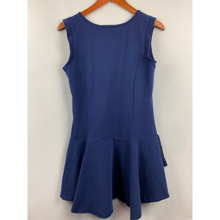 Kathleen Kirkwood Sleeveless Blue Dress With Ruffle Hem M
