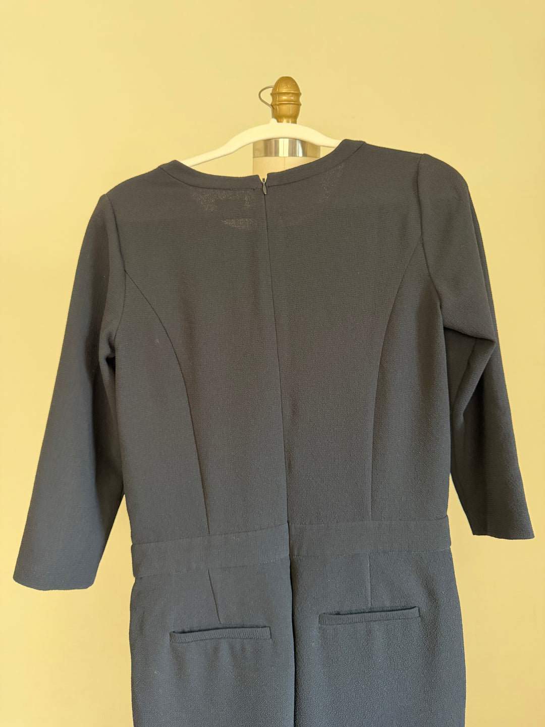 Madewell Black Pleated Waist Cropped Jumpsuit Size 0