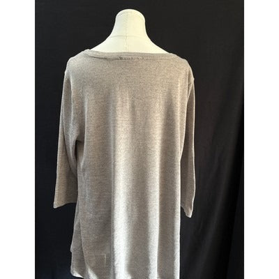 Women’s Style & Co Grey Long Sleeved Shirt Sz L