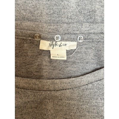 Women’s Style & Co Grey Long Sleeved Shirt Sz L