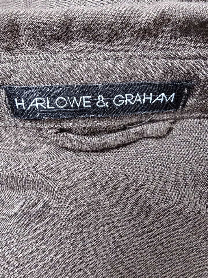 Women’s Harlowe &amp; Graham Utility Shirt Jacket Brown Size M