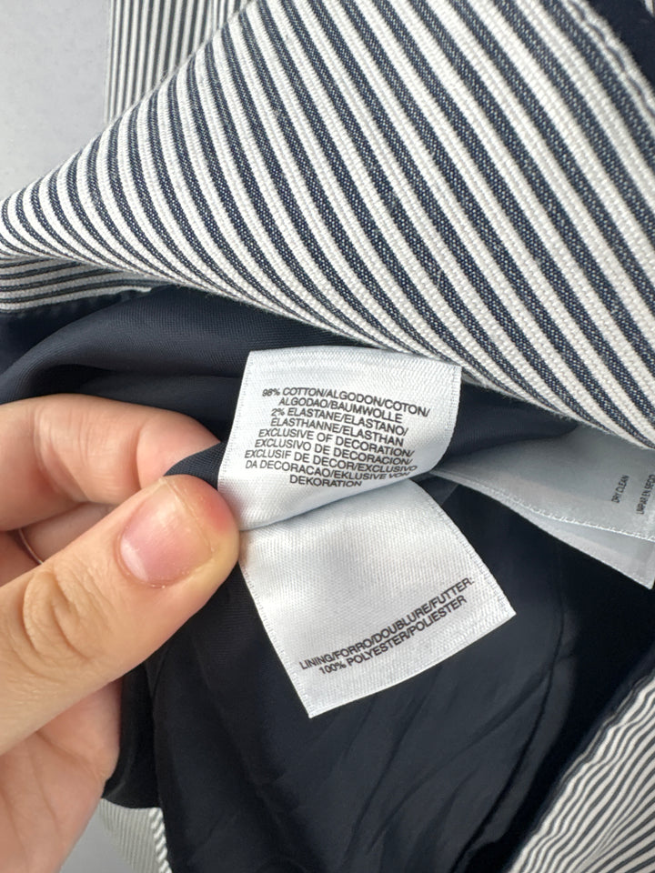 Women’s Jones New York Size 16 Blue &amp; White Pinstriped Blazer