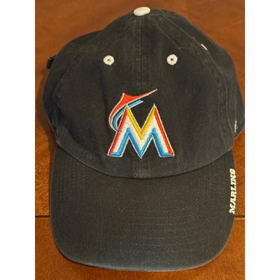 Black Florida Marlins Baseball Cap One Size