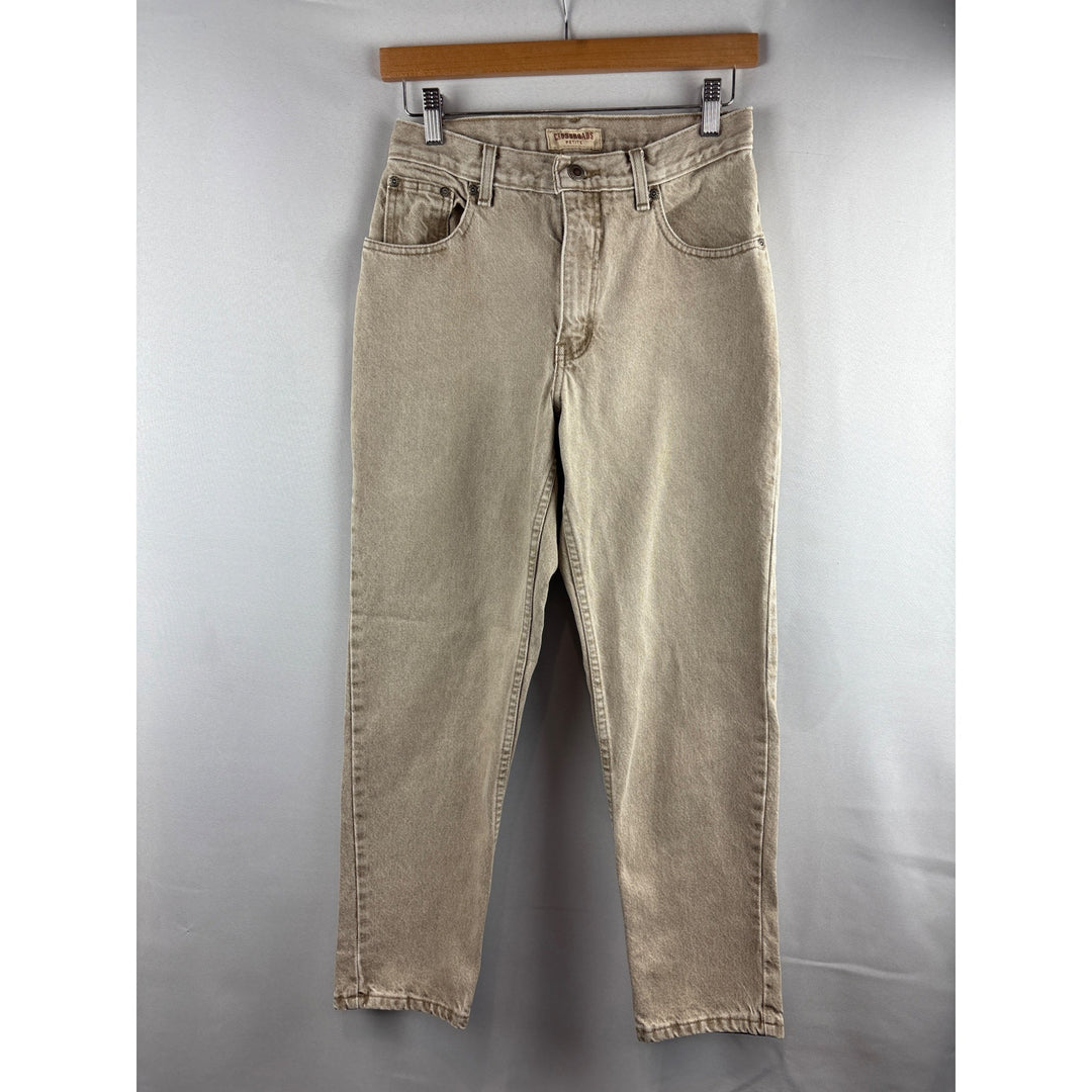 Crossroads Petite 8PR Light Beige High-Waisted Jeans 100% Cotton Made In Mexico & USA