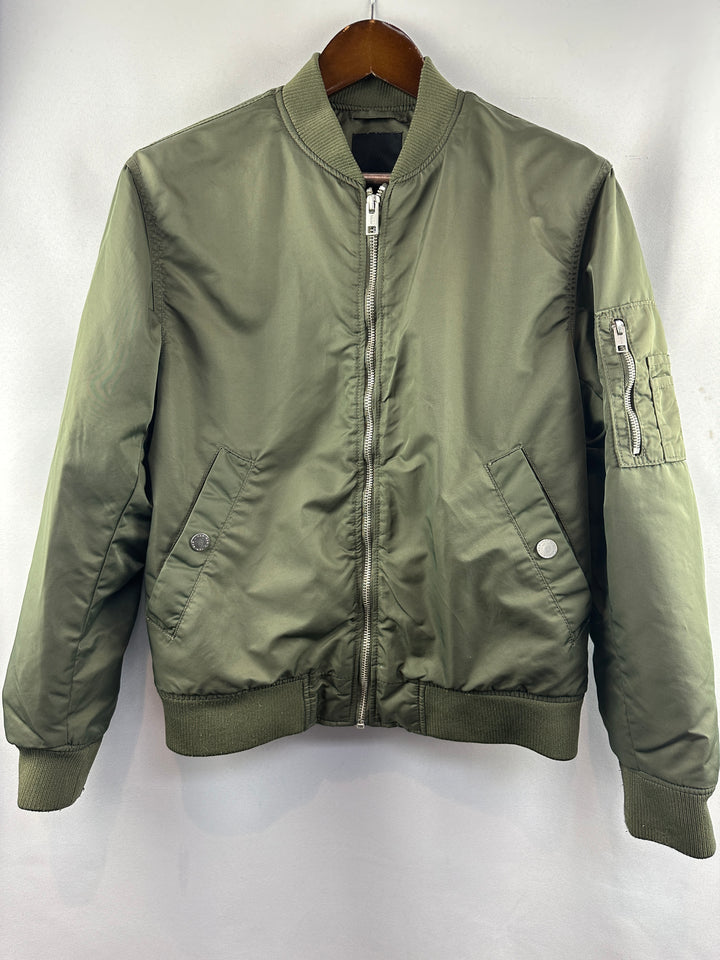 Men’s H&M Olive Green Bomber Jacket Size M