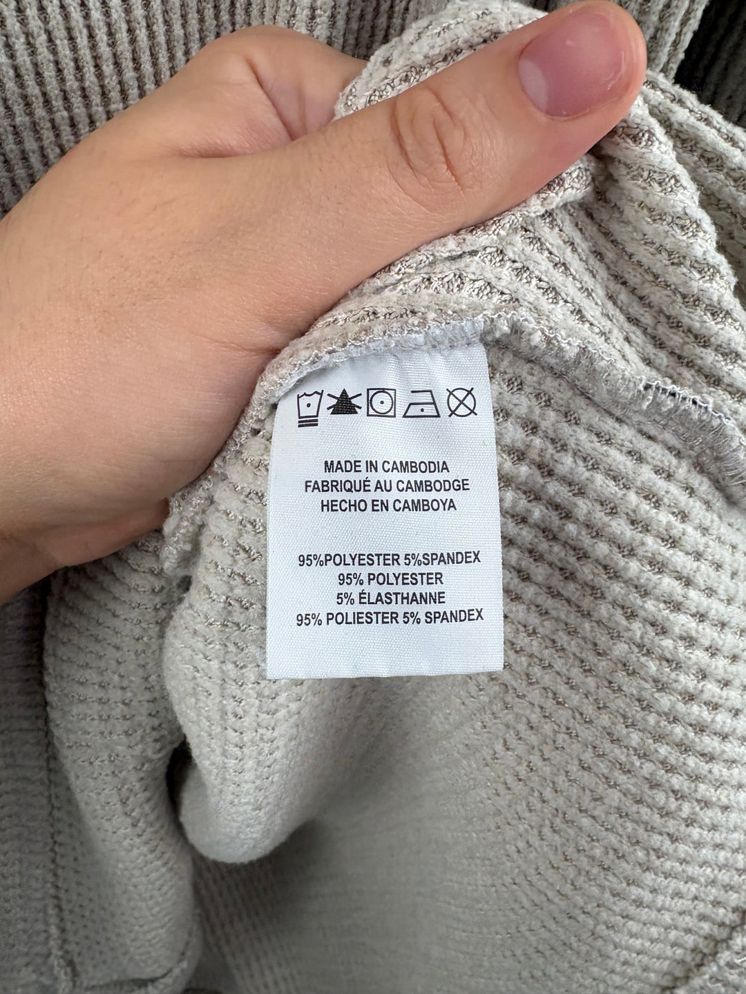 Men’s Rainforest Medium Beige Waffle Hoodie