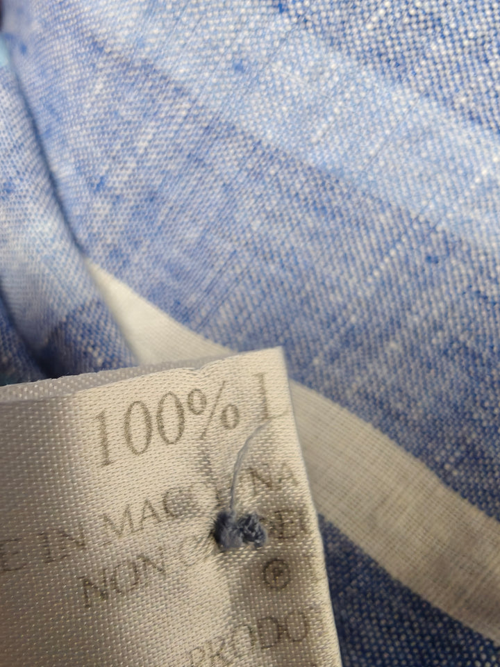 Mens Sartoria Saracena Linen Shirt Blue Size L
