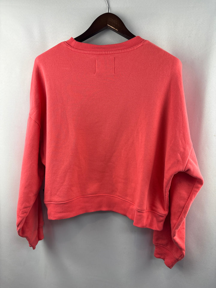 Women’s GAP Medium Salmon Minnie Mouse Crewneck/Short Set