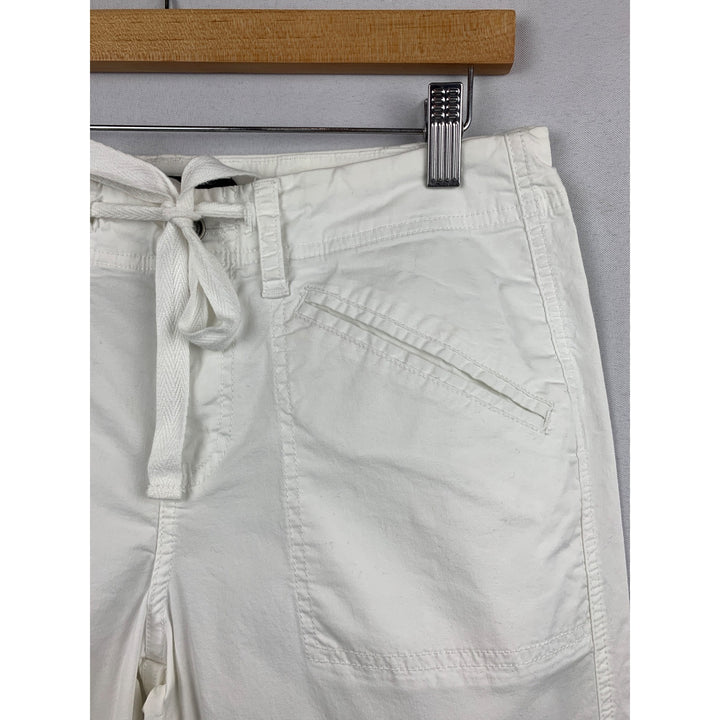 Calvin Klein Jeans Relaxed White Capri Pants Lightweight Summer Casual Womens