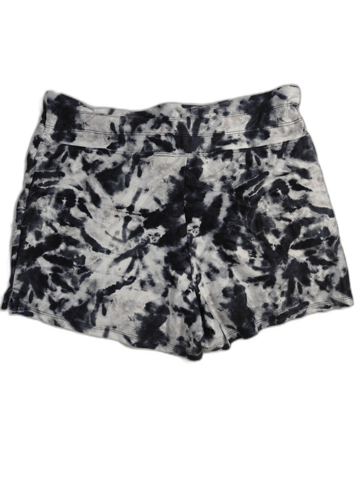 Womens Marika Athletic Shorts Black White Tie Dye Size Large