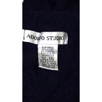 Women's Adolfo studio Blue Pattern Cardigan - Size 2XL