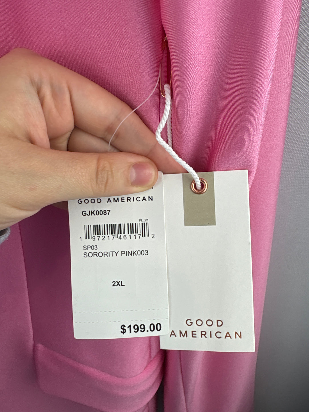 Women’s Good American Size 2XL Bubblegum Pink Blazer