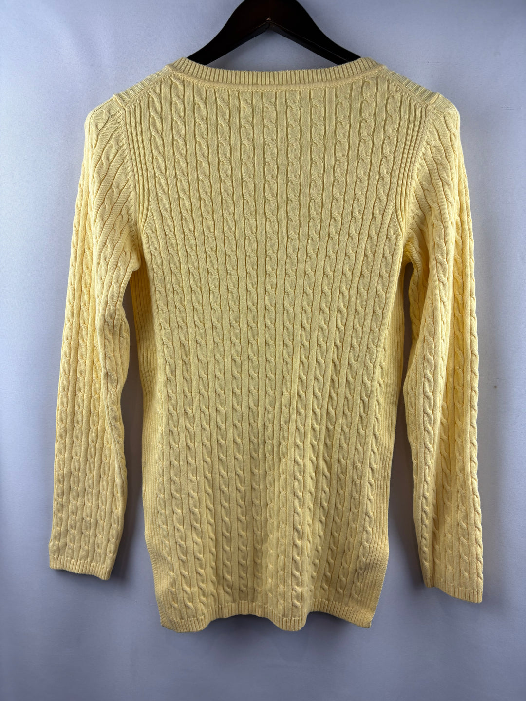 Women’s Tommy Hilfiger Medium Butter Yellow V-Neck Sweater