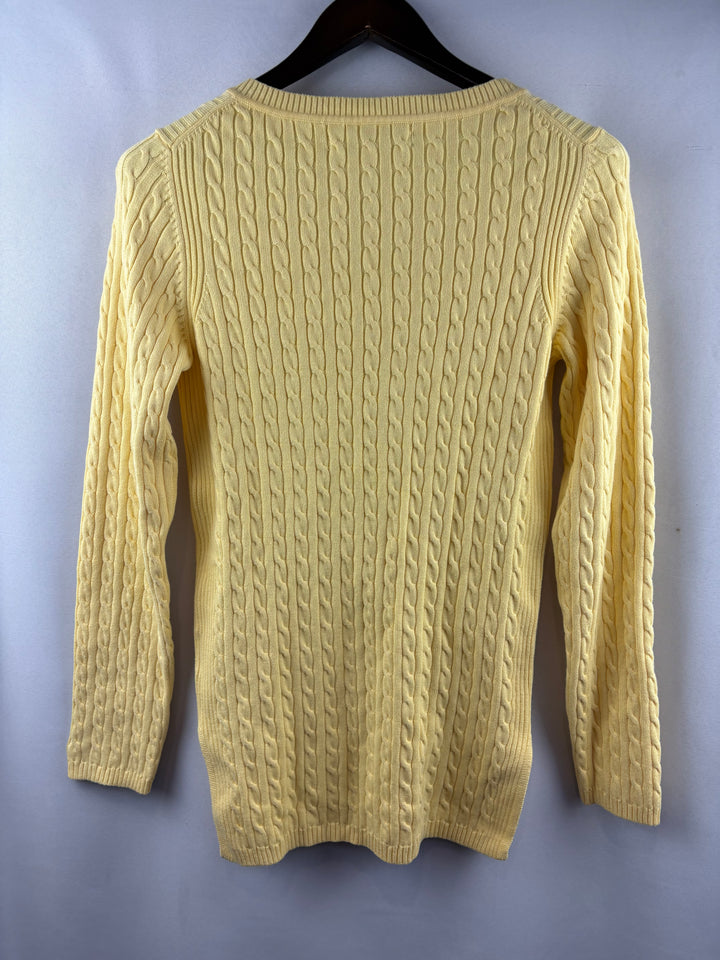 Women’s Tommy Hilfiger Medium Butter Yellow V-Neck Sweater